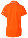 Bisley Workwear Women's Cool Mesh Polo with Reflective Piping