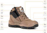 MONGREL 461050 - WHEAT ZIPSIDER SAFETY BOOT WITH SCUFF