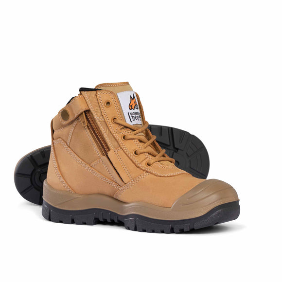 MONGREL 461050 - WHEAT ZIPSIDER SAFETY BOOT WITH SCUFF
