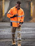 Bisley Men's Taped Hi Vis Zip Front Fleece - BK6611T