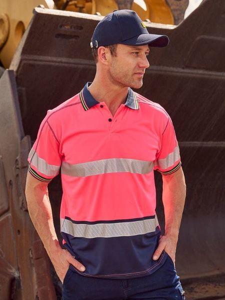 Bisley Taped Hi Vis Polyester Mesh Polo - BK1219T