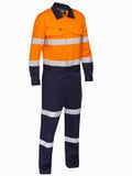 Bisley Workwear Taped Hi Vis Coverall with Waist Zip Opening