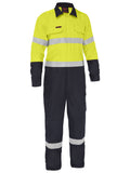 Bisley Workwear Apex 185/240 Taped Hi Vis FR Ripstop Vented Coverall