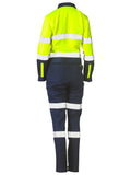 Bisley Workwear Women's Taped Hi Vis Cotton Drill Coverall