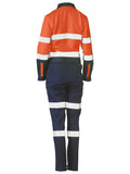 Bisley Workwear Women's Taped Hi Vis Cotton Drill Coverall
