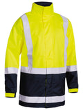 Bisley Workwear Taped Hi Vis Recycled Rain Shell Jacket