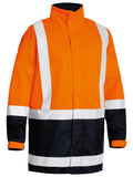 Bisley Workwear Taped Hi Vis Recycled Rain Shell Jacket