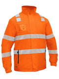 Bisley Workwear Taped Hi Vis Heated Jacket with Hood