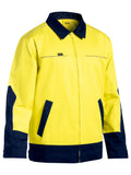 Bisley Workwear Hi Vis Drill Jacket with Liquid Repellent Finish