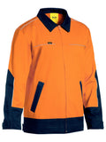 Bisley Workwear Hi Vis Drill Jacket with Liquid Repellent Finish
