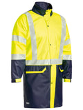 Bisley Workwear Taped Hi Vis Stretch PU Rain Coat