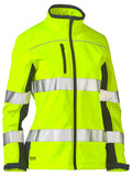 Bisley Workwear Women's Taped Two Tone Hi Vis Soft Shell Jacket