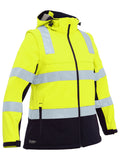 Bisley Workwear Women's Taped Two Tone Hi Vis 3-in-1 Soft Shell Jacket