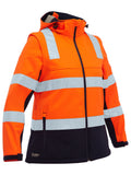 Bisley Workwear Women's Taped Two Tone Hi Vis 3-in-1 Soft Shell Jacket