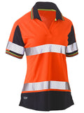 Bisley Workwear Women's Taped Two Tone Hi Vis V-Neck Polo