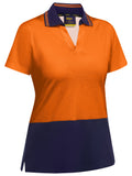 Bisley Workwear Women's Hi Vis V-Neck Polo