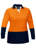 Bisley Workwear Women's Hi Vis V-Neck Polo
