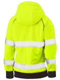 Bisley Workwear Women's Taped Hi Vis Fleece Zip Front Hoodie with Sherpa Lining