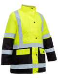 Bisley Workwear Women's Taped Hi Vis 5 in 1 Rain Jacket