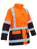 Bisley Workwear Women's Taped Hi Vis 5 in 1 Rain Jacket