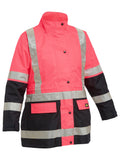 Bisley Workwear Women's Taped Hi Vis 5 in 1 Rain Jacket