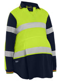 Bisley Workwear Women's Taped Hi Vis Recycled V-Neck Maternity Polo