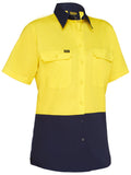 Bisley Workwear Women's Cool Lightweight Hi Vis Drill Shirt