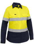 Bisley Workwear Industrial Women's Taped Hi Vis Cool Lightweight Vented Shirt