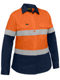 Bisley Workwear Industrial Women's Taped Hi Vis Cool Lightweight Vented Shirt