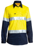 Bisley Workwear Women's Taped Hi Vis Cool Lightweight Drill Shirt