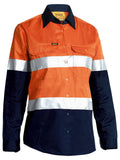 Bisley Workwear Women's Taped Hi Vis Cool Lightweight Drill Shirt
