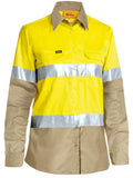 Bisley Workwear Women's Taped Hi Vis Cool Lightweight Drill Shirt