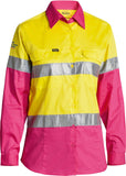 Bisley Workwear Women's Taped Hi Vis Cool Lightweight Drill Shirt