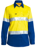 Bisley Workwear Women's Taped Hi Vis Cool Lightweight Drill Shirt