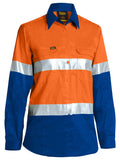 Bisley Workwear Women's Taped Hi Vis Cool Lightweight Drill Shirt