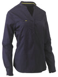 Bisley Workwear Women's Stretch V-Neck Closed Front Shirt