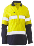 Bisley Workwear Womens Taped Hi Vis Stretch Closed Front Shirt