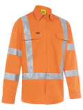 Bisley Workwear X Taped Biomotion Hi Vis Cool Lightweight Drill Shirt