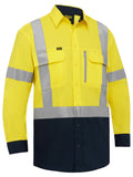 Bisley Workwear X Taped Hi Vis Stretch Cotton Shirt