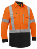 Bisley Workwear X Taped Hi Vis Stretch Cotton Shirt