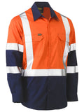 Bisley Workwear X Taped Biomotion Two Tone Hi Vis Lightweight Drill Shirt