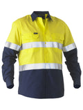 Bisley Workwear Bisley Recycle Taped Two Tone Hi Vis Drill Shirt