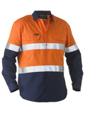 Bisley Workwear Bisley Recycle Taped Two Tone Hi Vis Drill Shirt