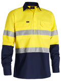 Bisley Workwear X Airflow™ Closed Front Taped Hi Vis Ripstop Shirt