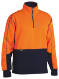 Bisley Workwear Hi Vis Fleece 1/4 Zip Pullover