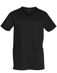 MENS V-NECK CONTRAST TRIM SCRUB TOP - M7650