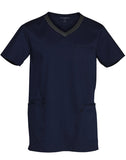 MENS V-NECK CONTRAST TRIM SCRUB TOP - M7650