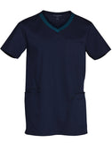 MENS V-NECK CONTRAST TRIM SCRUB TOP - M7650