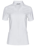 Women’s Full Zip Front Short Sleeve Tunic - M8636S