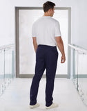 MENS SEMI-ELASTIC WAIST TIE SOLID COLOUR SCRUB PANTS - M9710